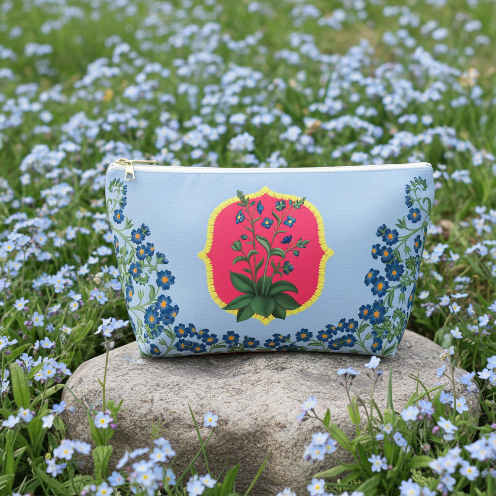 Bettina Mahjong Tile Travel Pouch in Bubble Gum