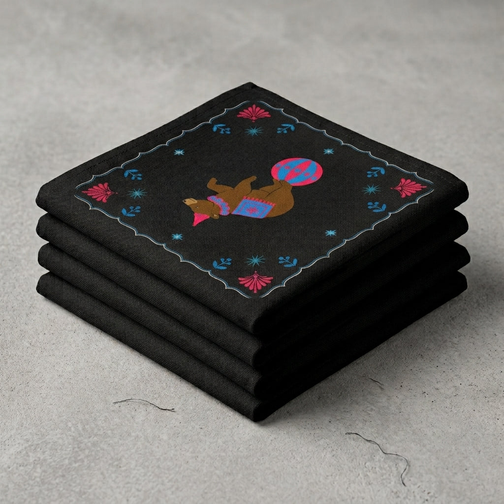 Gwenny Bear Napkins, set of 4