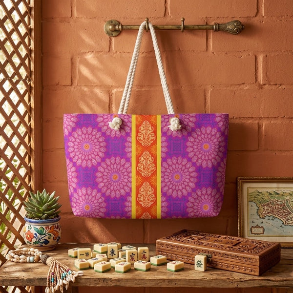Marie Mahjong Tote in Plum