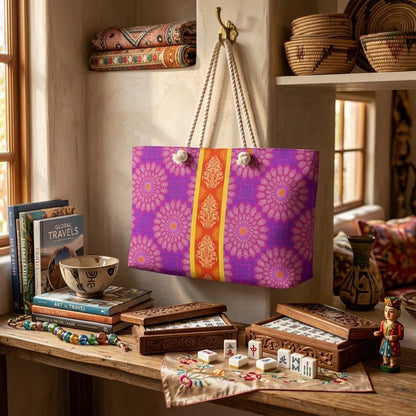 Marie Mahjong Tote in Plum
