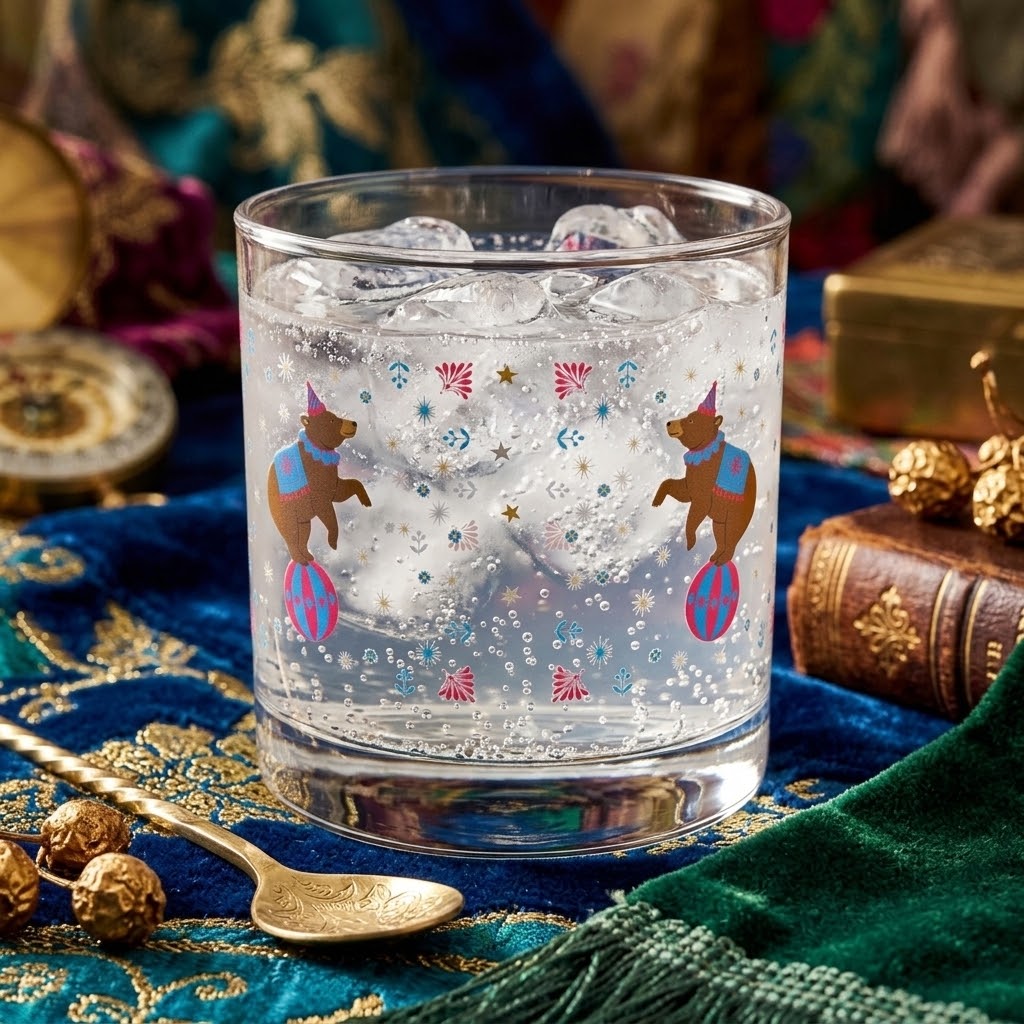 Gwenny Bear Rocks Glass, 10oz