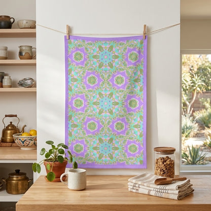 Wendi Cotton Tea Towels in Wisteria