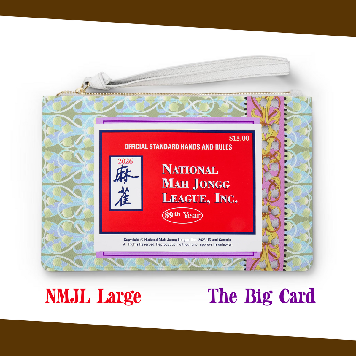 Liliana Mahjong Card Holder Clutch in Frost