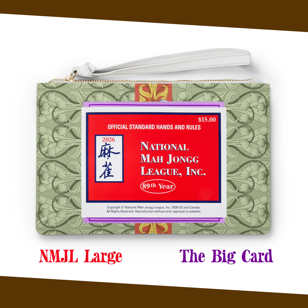 Liliana Mahjong Card Holder Clutch in Zen
