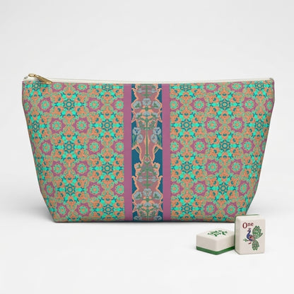 Wendi Mahjong Tile Travel Pouch in rosewood