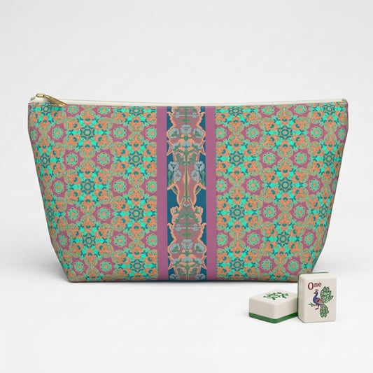 Wendi Mahjong Tile Travel Pouch in rosewood