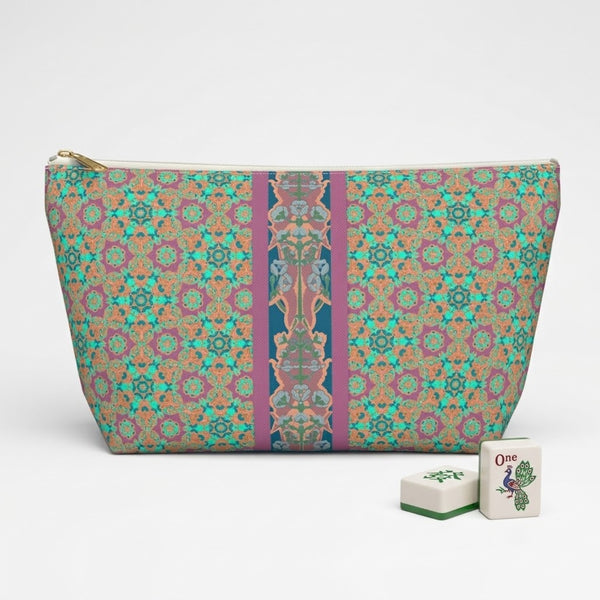 Wendi Mahjong Tile Travel Pouch in rosewood