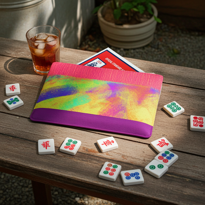 Mabel Mahjong Card Holder Clutch in Crayon Box