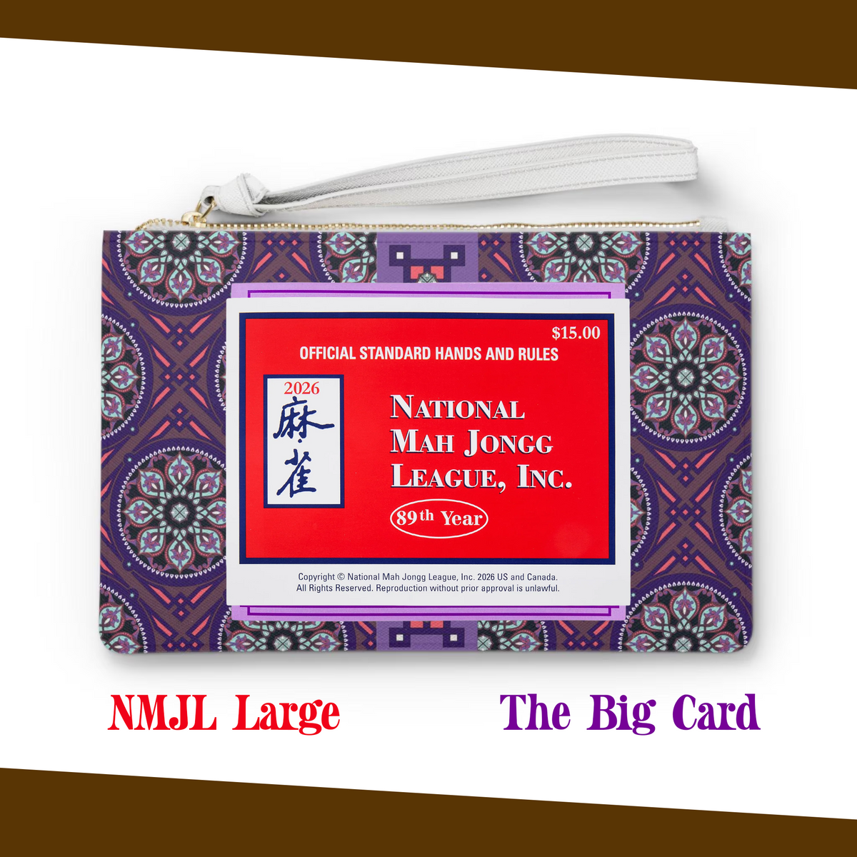 Marie Mahjong Card Holder Clutch in Midnight