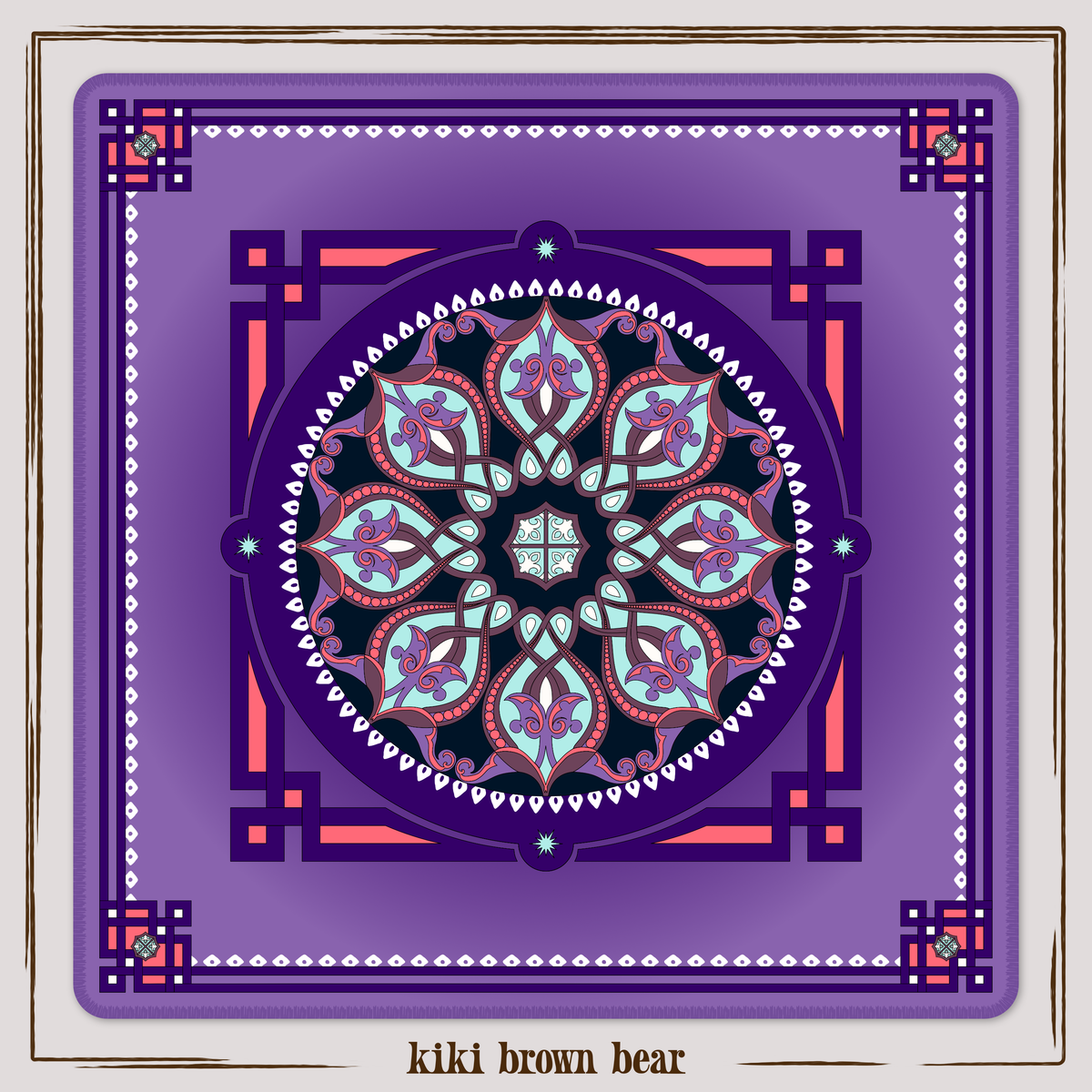 Marie Mahjong Mat in Midnight (Made in USA)