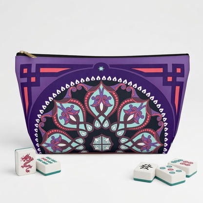 Marie Mahjong Tile Travel Pouch in Midnight