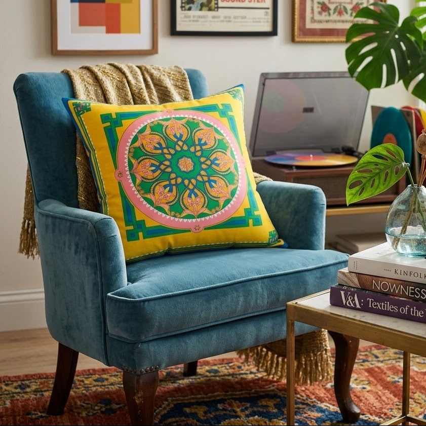 Marie Faux Suede Throw Pillow in Good Afternoon