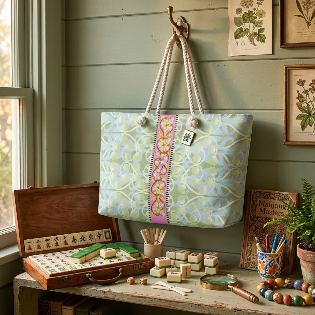 Liliana Mahjong Tote in Frost