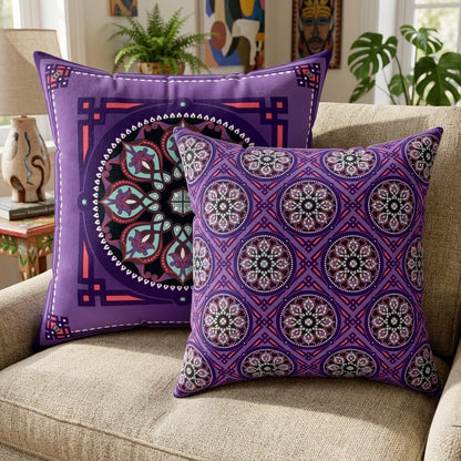 Marie Faux Suede Throw Pillow in Midnight