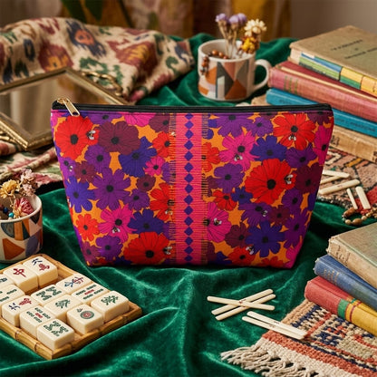 Birdie Mahjong Tile Travel Pouch in Autumn Spice