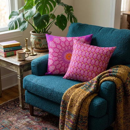 Marie Faux Suede Throw Pillow (Small)