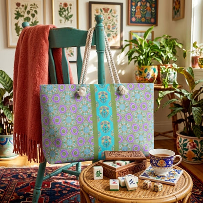 Wendi Mahjong Tote in Wisteria