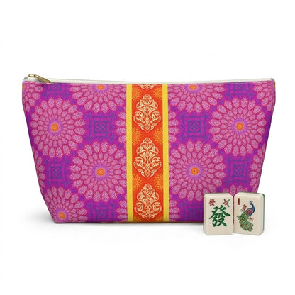 Marie Mahjong Tile Travel Pouch in Plum