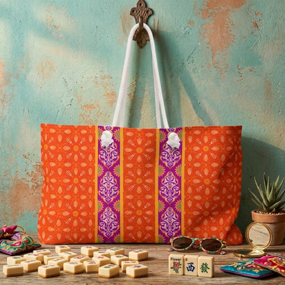 Marie Mahjong Tote in Clementine