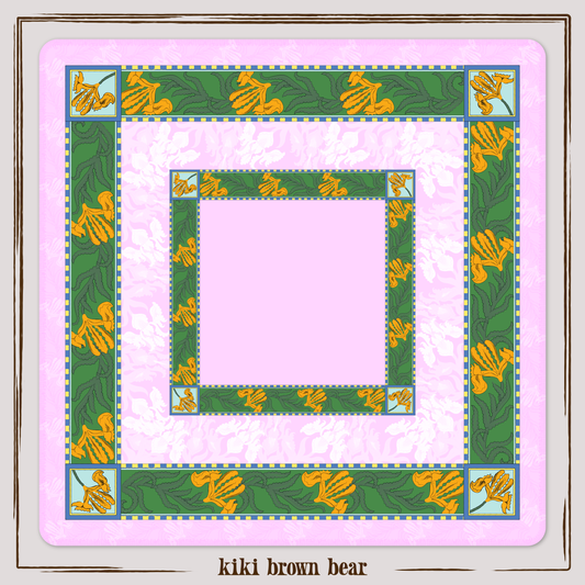 Iris Mahjong Mat in Bubble Gum (Made in USA)