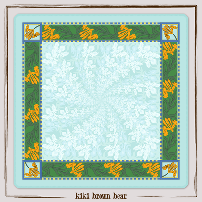 Iris Mahjong Mat in Frost (Made in USA)