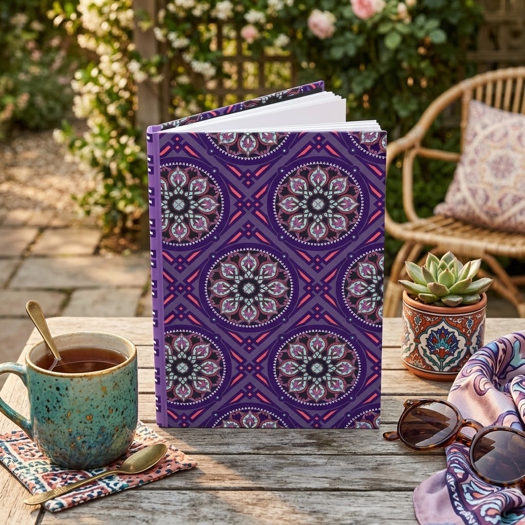 Marie Lined Hardcover Journal in Midnight