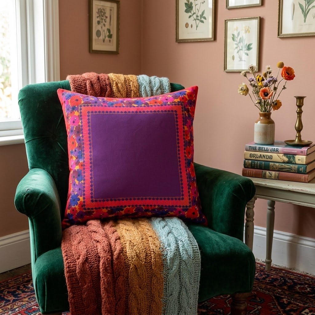 Birdie Faux Suede Throw Pillow