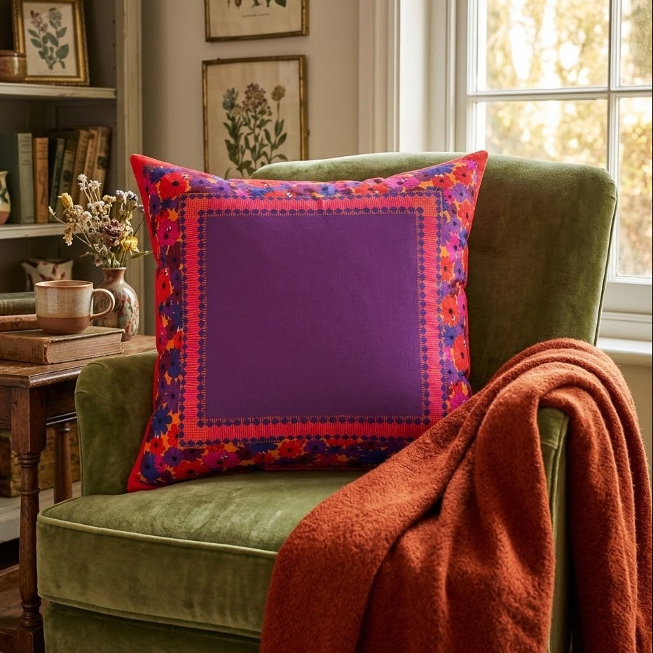 Birdie Faux Suede Throw Pillow