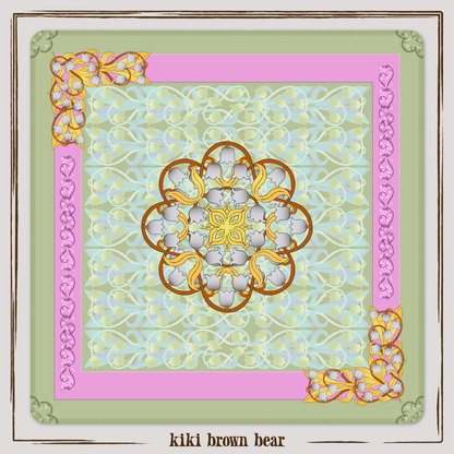 Liliana Mahjong Mat in Frost (Made in USA)