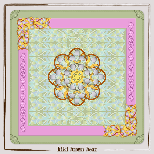 Liliana Mahjong Mat in Frost (Made in USA)
