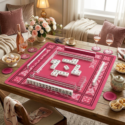 Liliana Mahjong Mat in Blush (Made in USA)