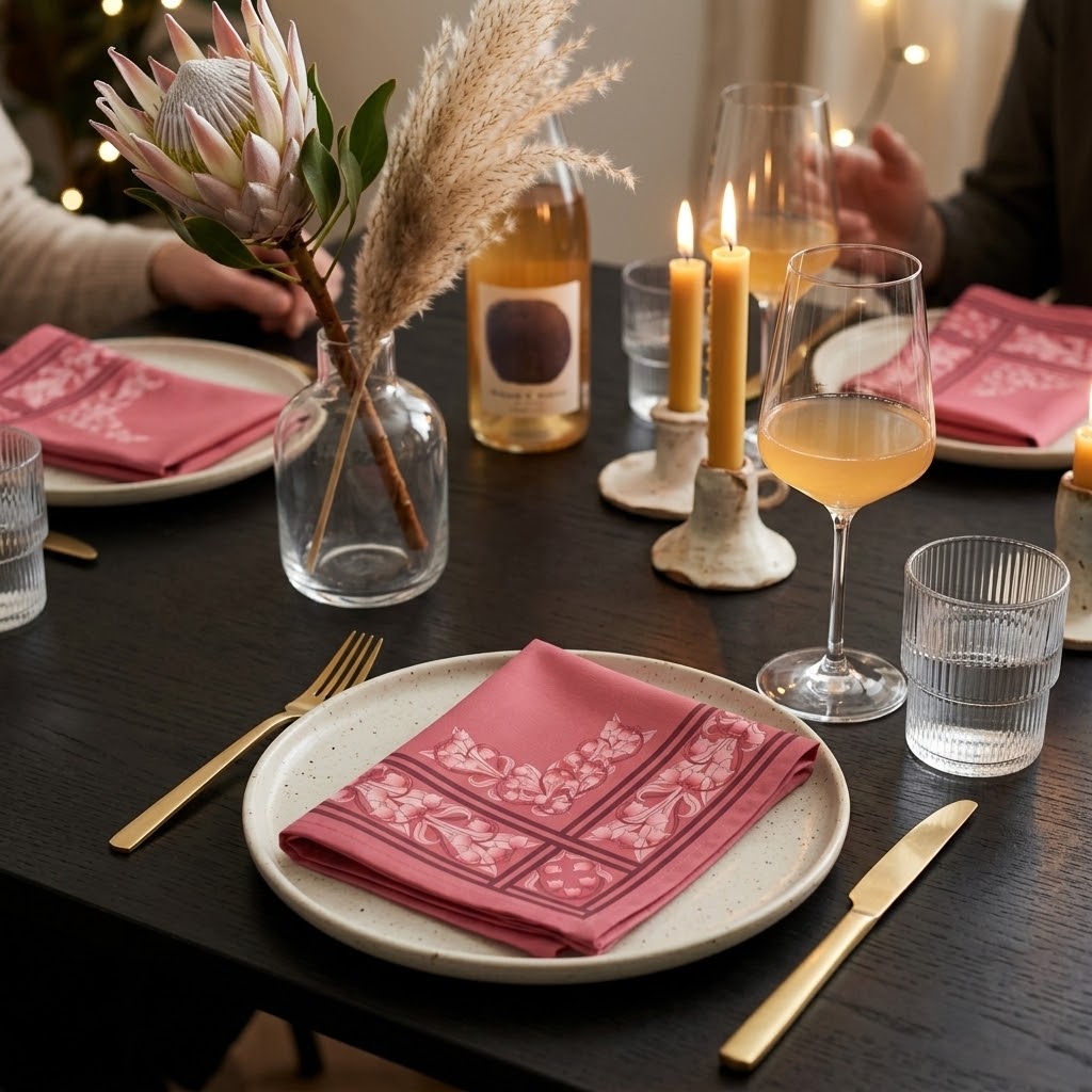 Liliana Napkins, set of 4 in Blush