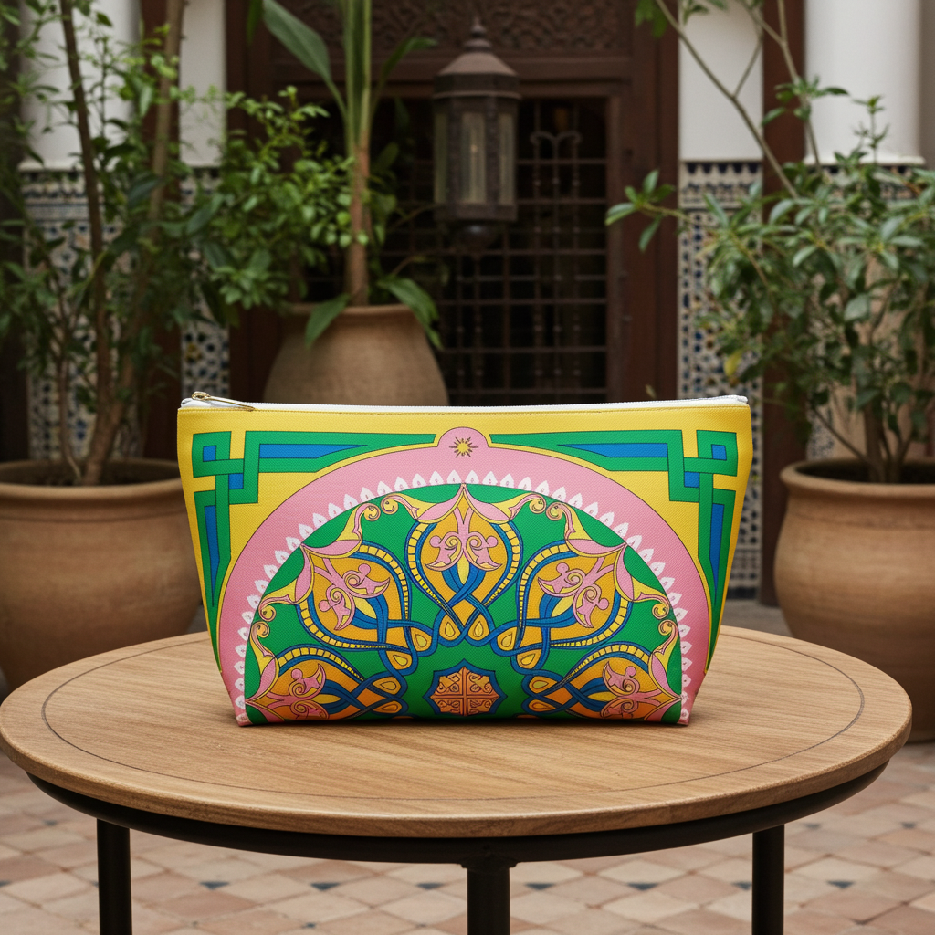 Marie Mahjong Tile Travel Pouch in Good Afternoon
