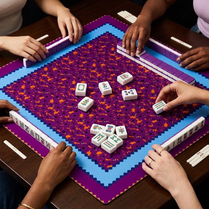 Birdie Mahjong Mat in Blue Plum (Made in USA)