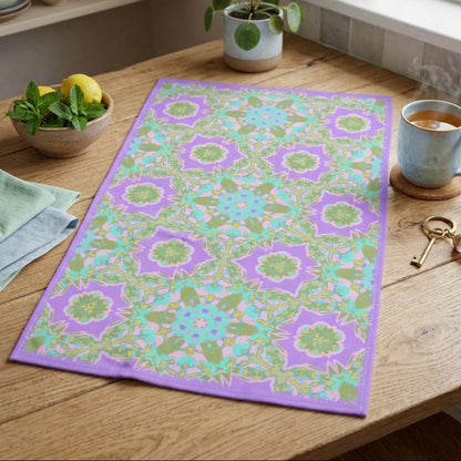 Wendi Cotton Tea Towels in Wisteria