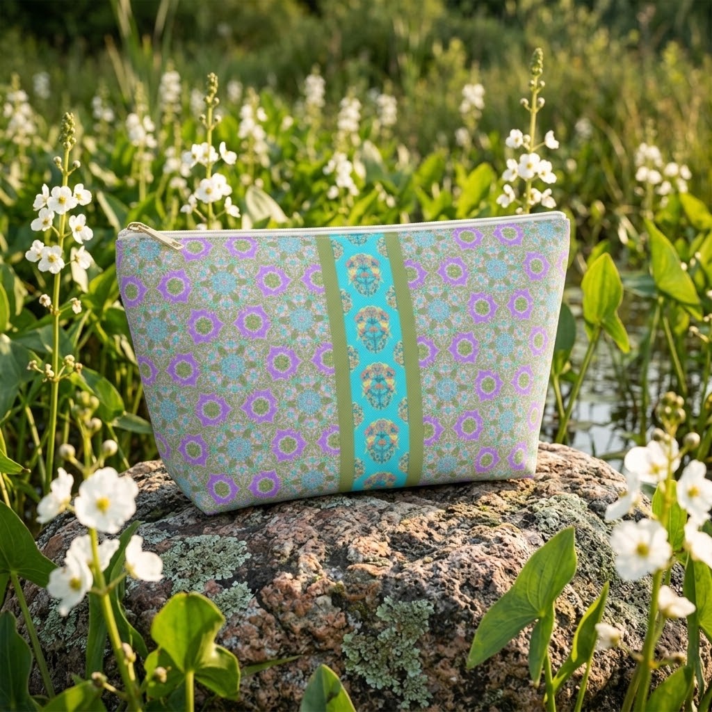 Wendi Mahjong Tile Travel Pouch in Wisteria
