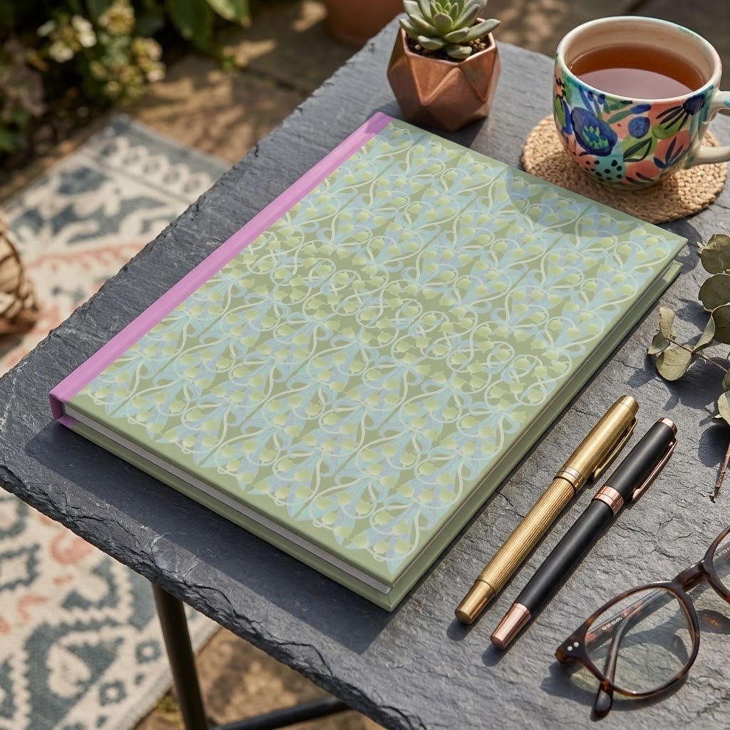 Liliana Lined Hardcover Journal in Frost